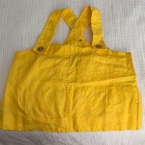 Everlane Yellow Linen Crossback Top
